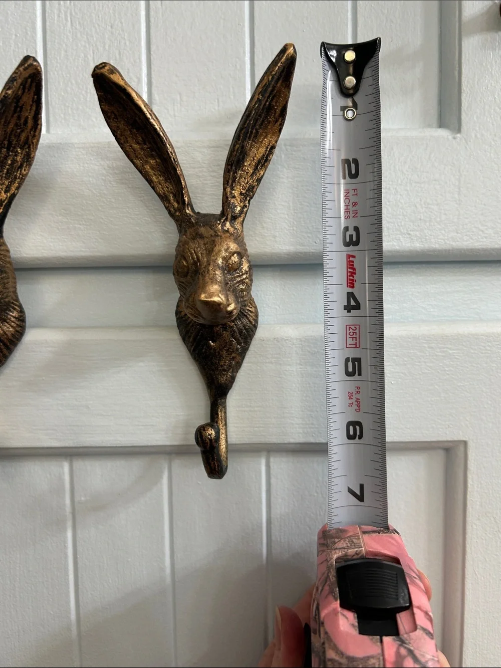 Whimsical Decorative Rabbit Head Wall Hooks - Antique Bronze